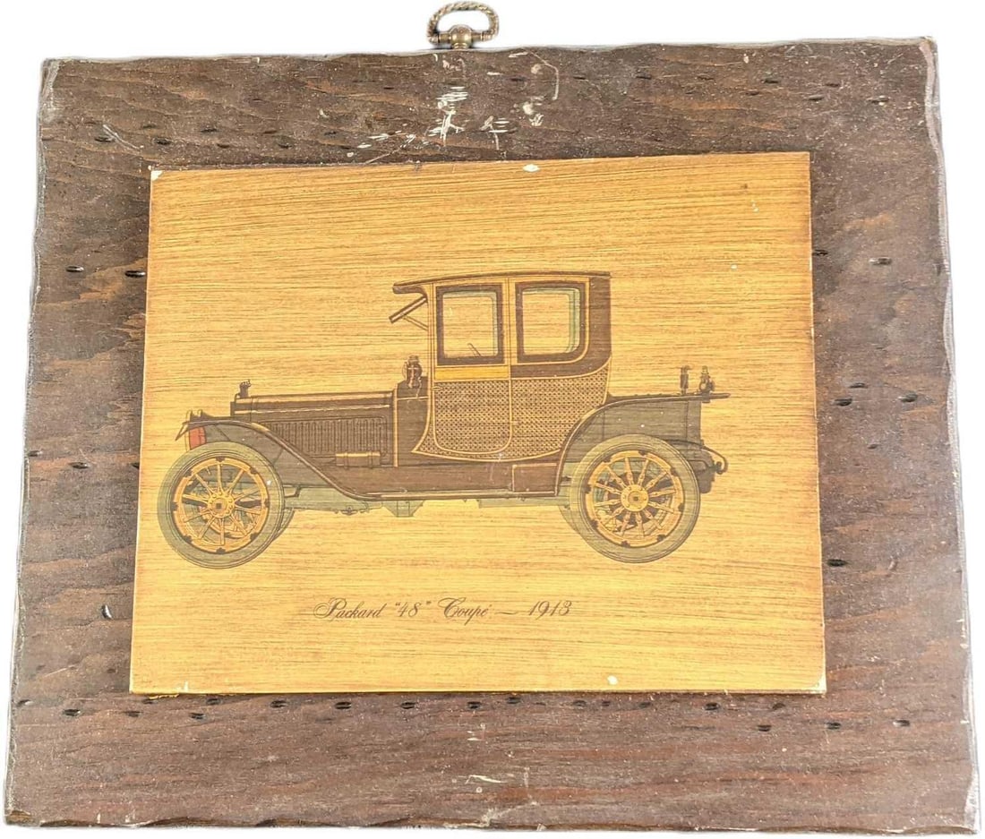 Vintage Wooden Packard 48 Coupe 1913 Wood Sign (1 of 3)