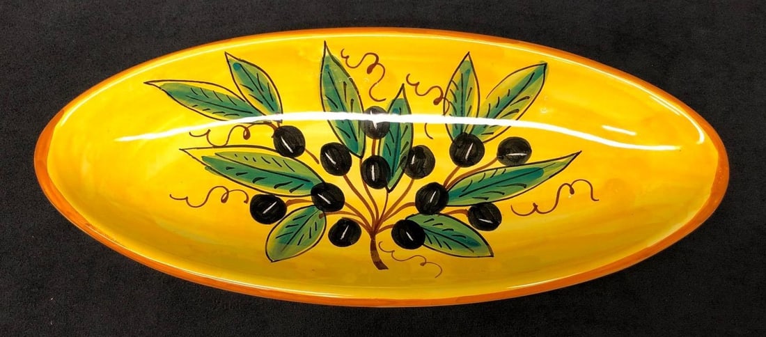 Tuscan Olives Italian Pottery Serving Dish Antipasto Tray - Made in Italy (1 of 6)
