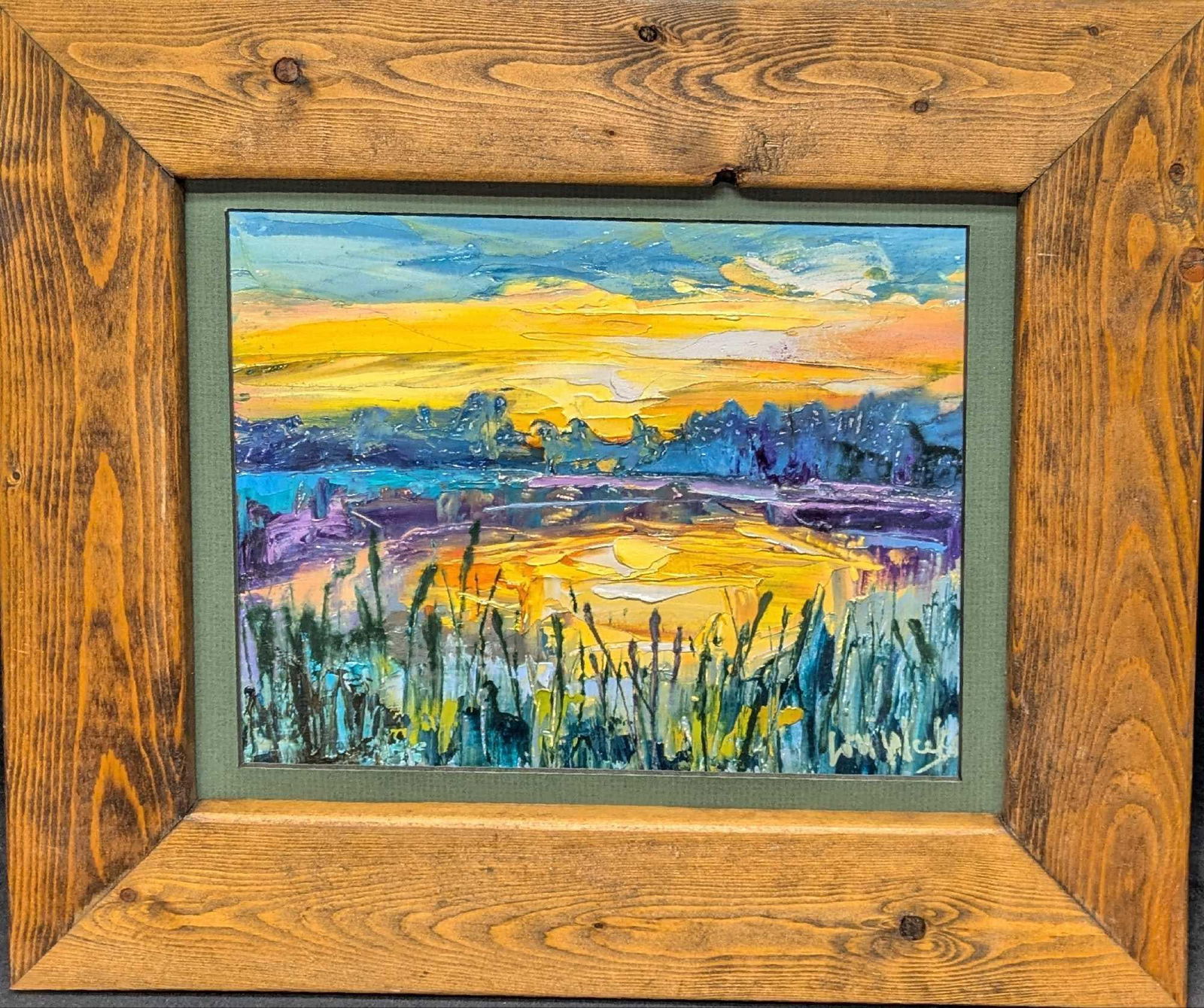 Framed Original Oil On Panel Swamp (1 of 5)