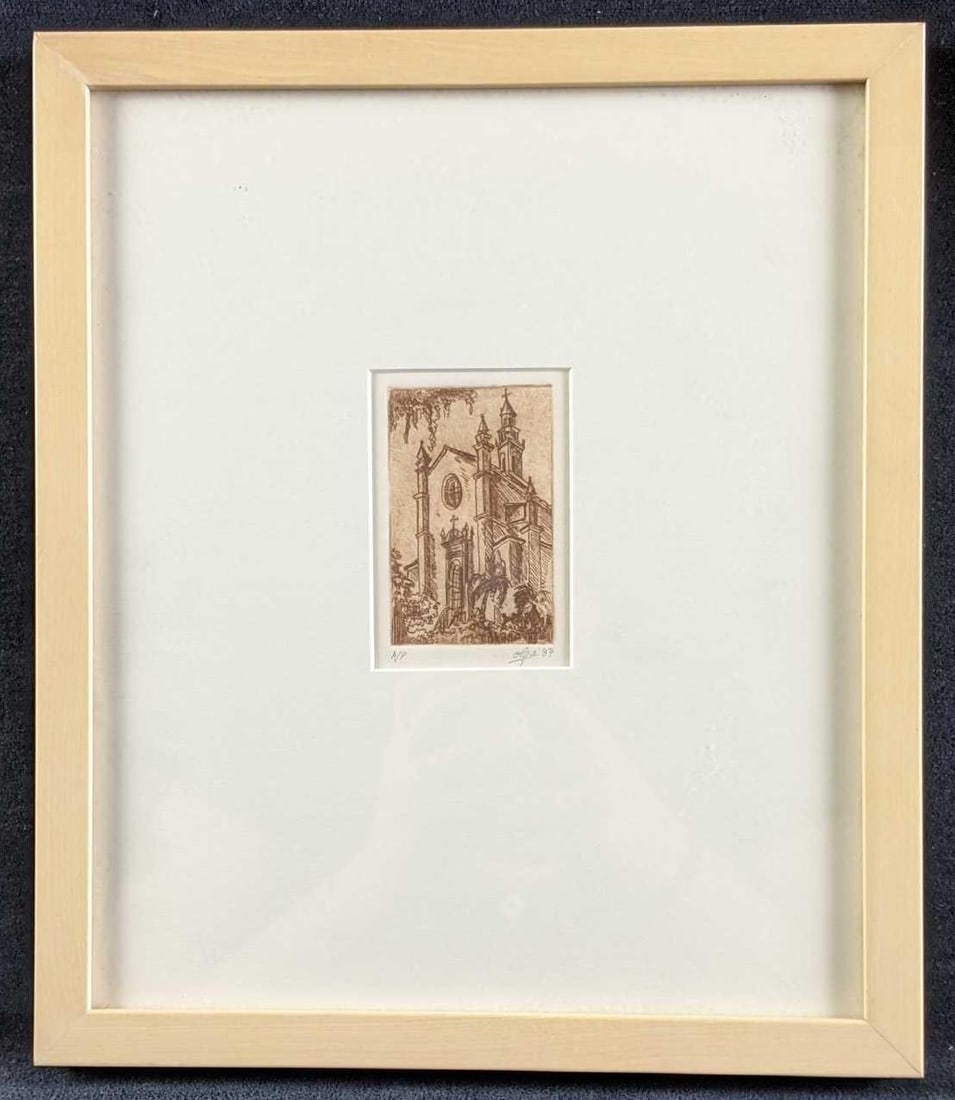 Etching Artist's Proof Print Signed and Dated (1 of 8)