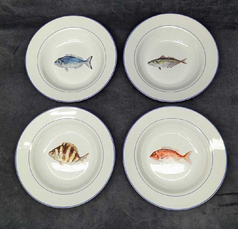 4 Retired Williams Sonoma La Mer Fish Soup Pasta Bowls (1 of 8)