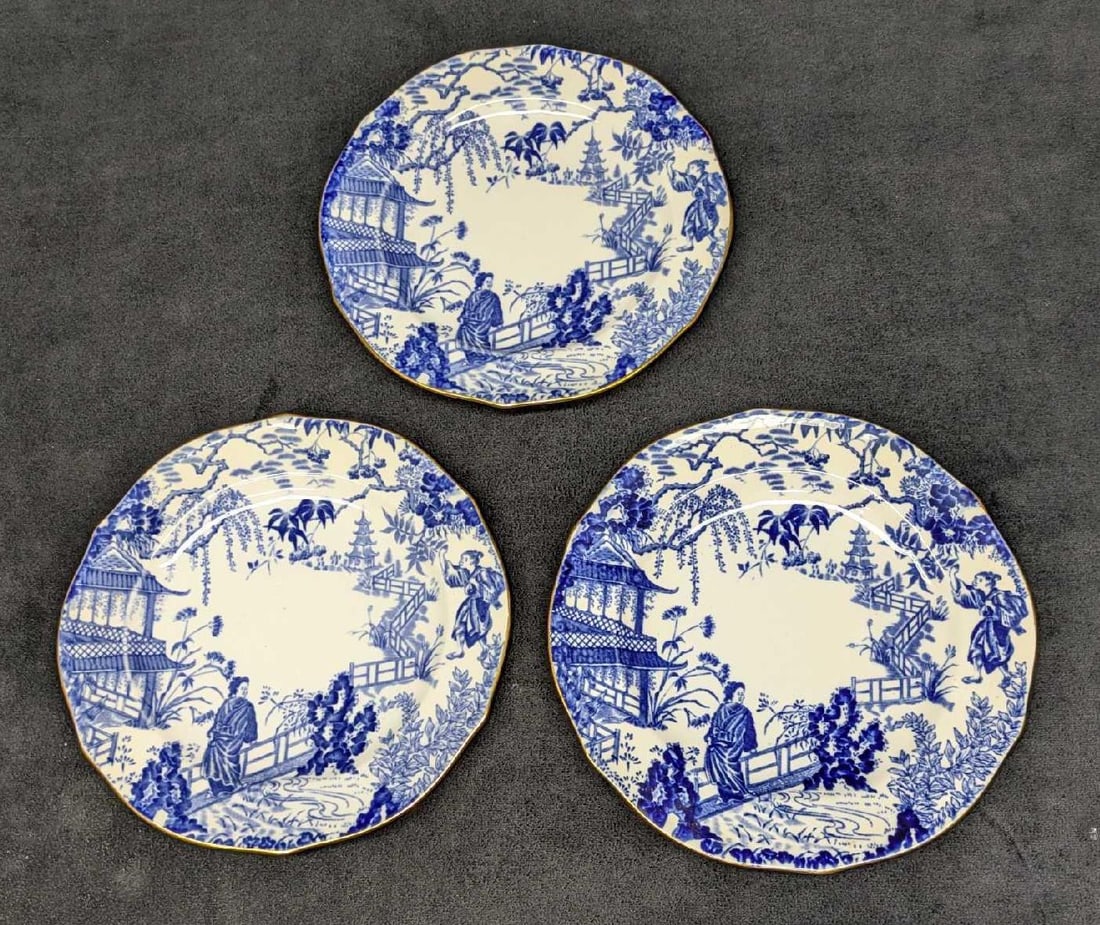 3 Vintage Mikado Royal Crown Derby Dessert Plates A (1 of 6)