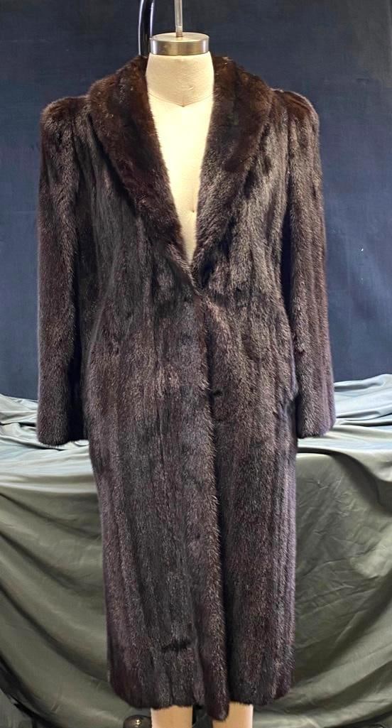 Vintage Dark Brown Mink Full-Length Coat JB (1 of 7)