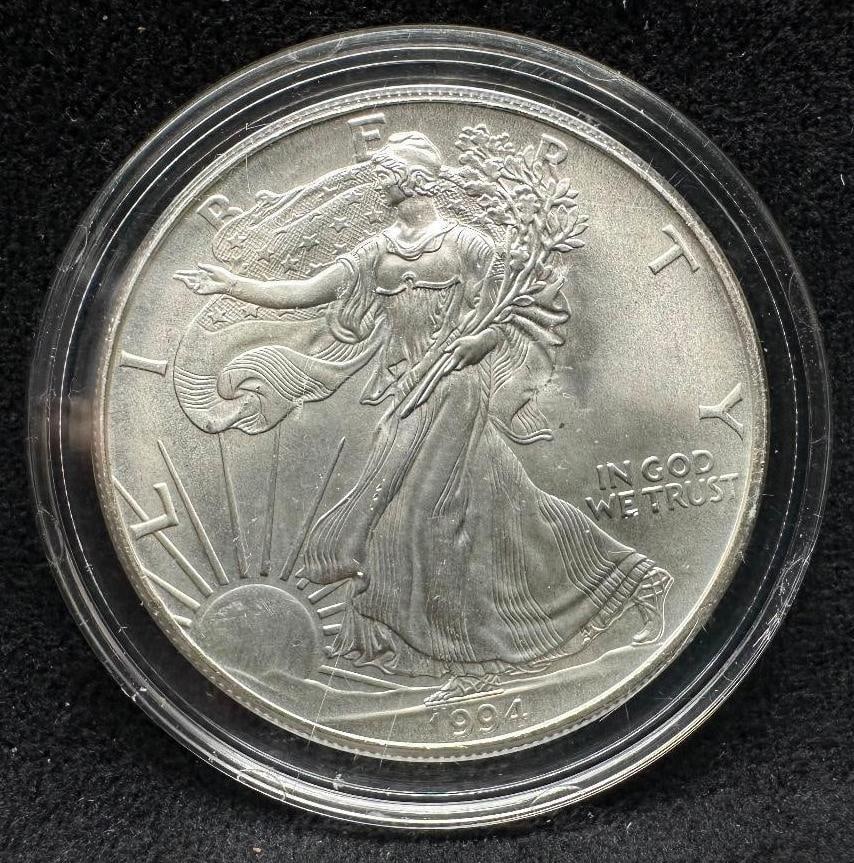 .999 Silver US Mint 1994 Silver Eagle (1 of 2)