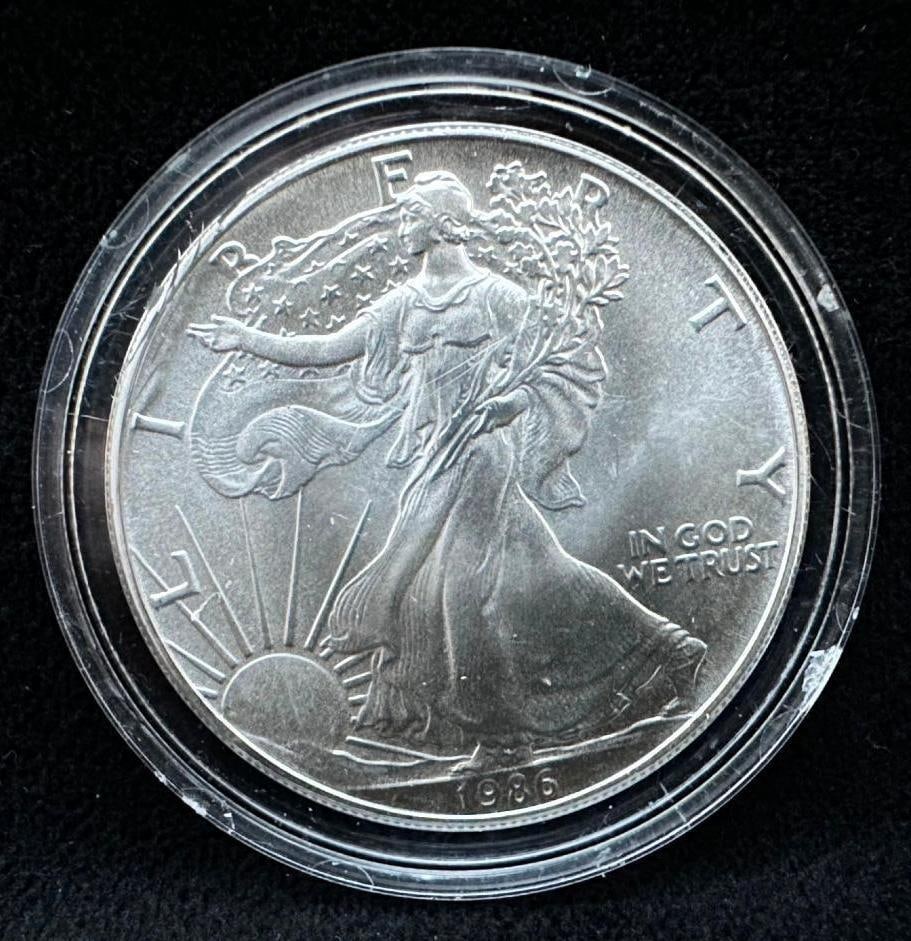 .999 Silver US Mint 1986 Silver Eagle (1 of 2)