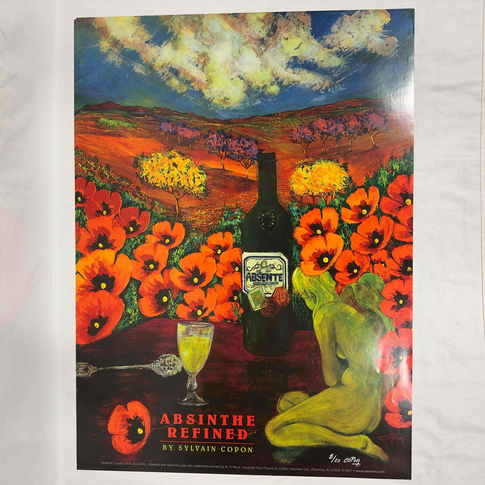Absinthe Refined Ad Poster By Sylvain Copon Hand Signed Numbered Collection Liquor Advertisement (1 of 7)
