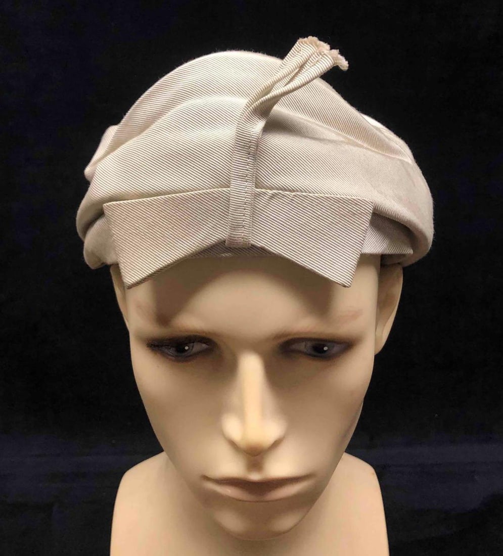 2 Vintage 50s Style Round Bow Hats Black & Tan (1 of 12)