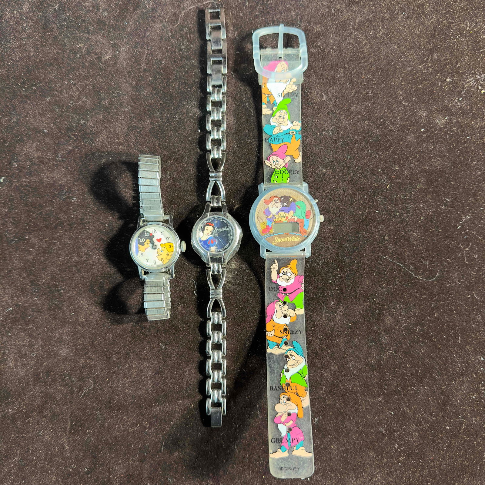Disney Snow White and The Seven Dwarfs Watch Collection Lot of 3 Three Watches (1 of 10)