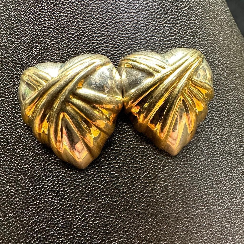 Sterling Silver Two-Tone Heart Earrings (1 of 2)