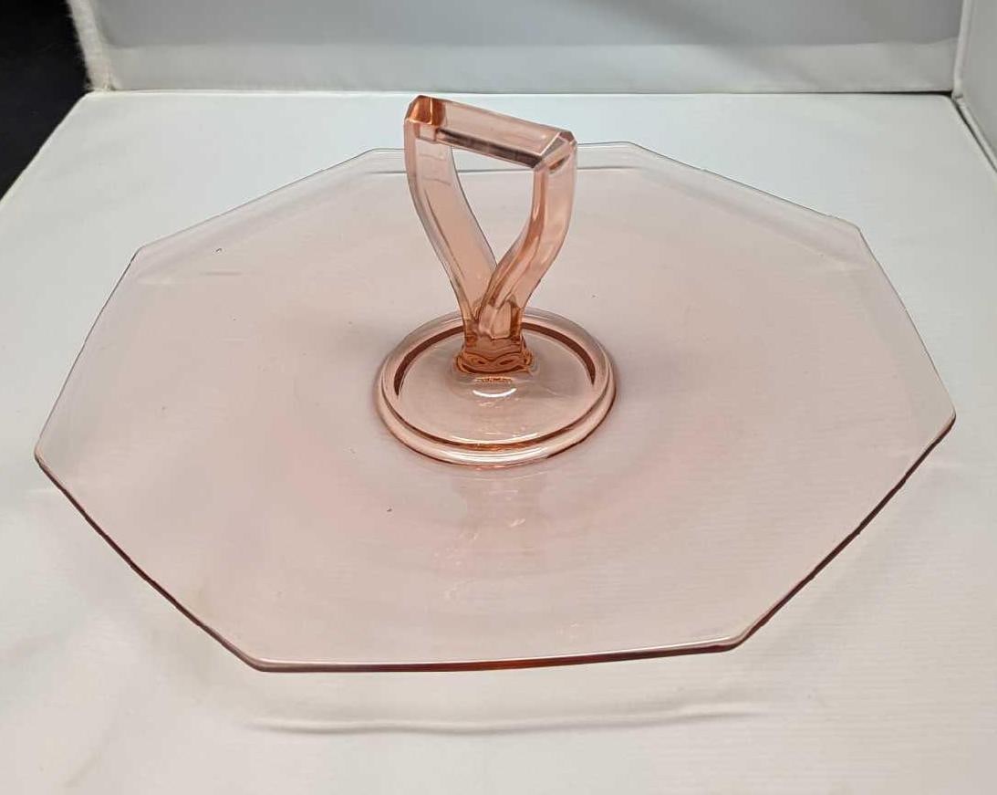 Vintage Pink Depression Glass Serving Dish (1 of 7)