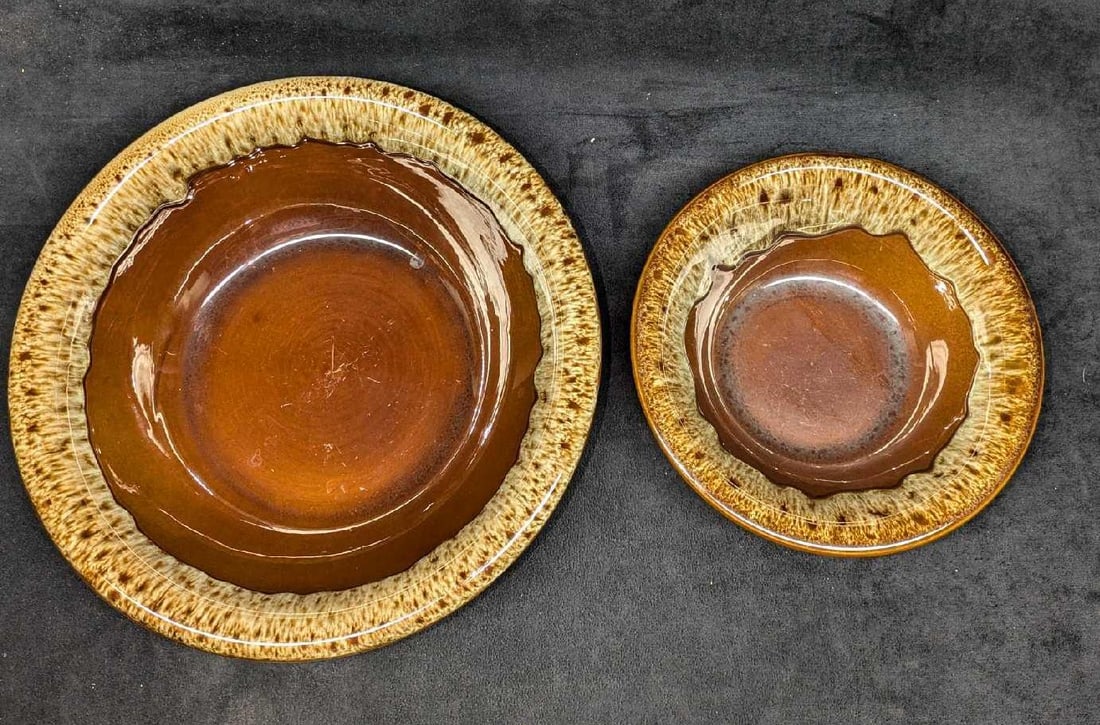 2 Vintage Ceramic Drip Glaze Bowls (1 of 7)