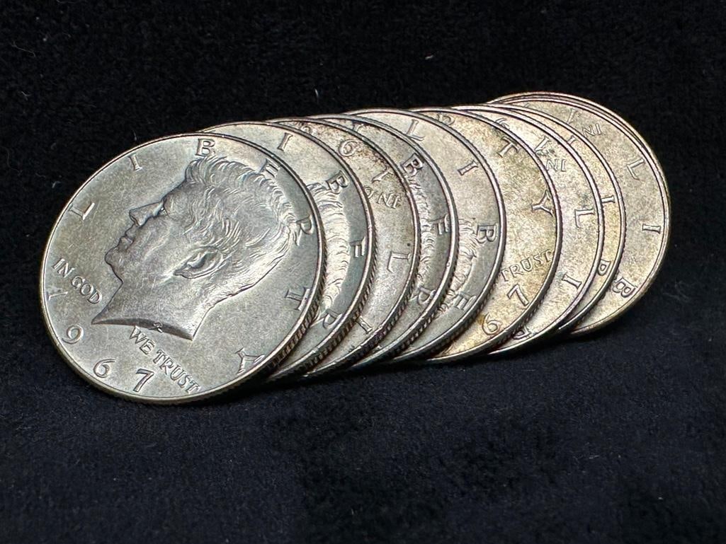 1967 P Kennedy Half Dollars Lot of 10 (1 of 2)