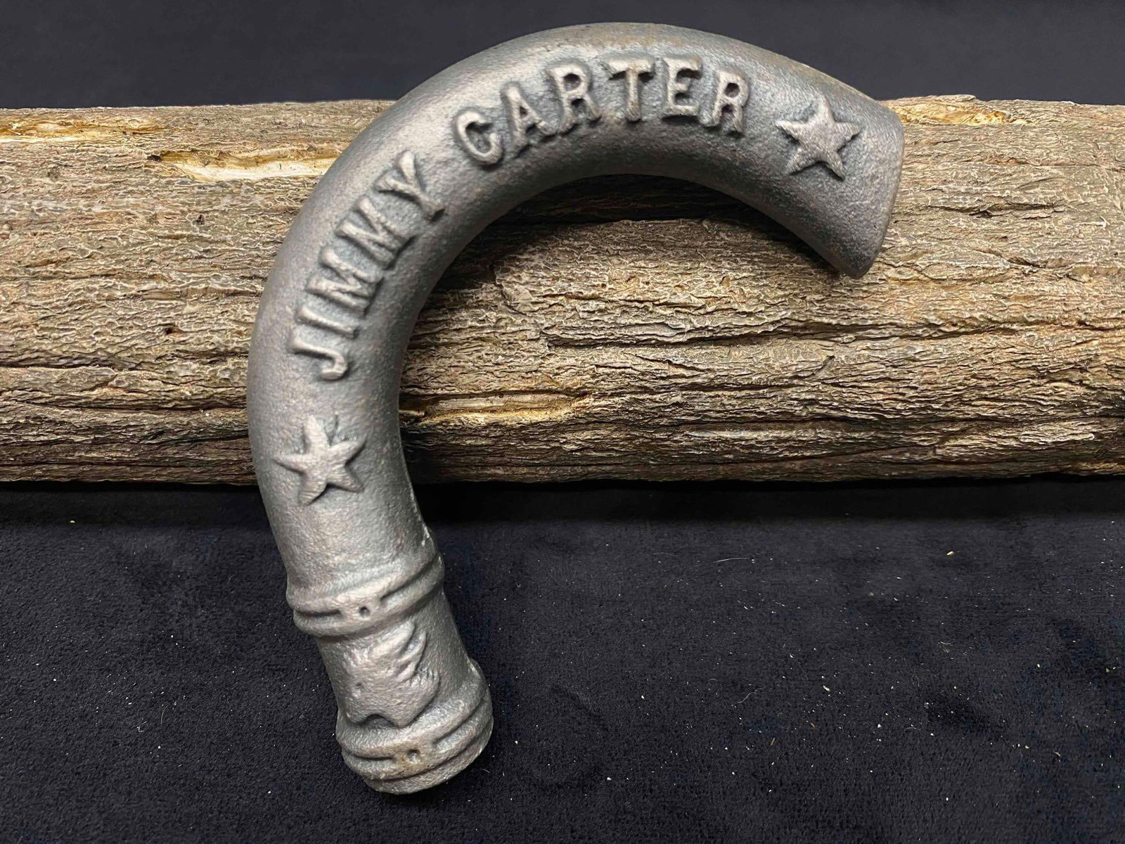 Vintage NOS Jimmy Carter Cane Handel By S.B. Outlaw: Vintage NOS Jimmy Carter Cane Handel By S.B. Outlaw Never used Never Attached to cane Authentic S.B. Outlaw 76