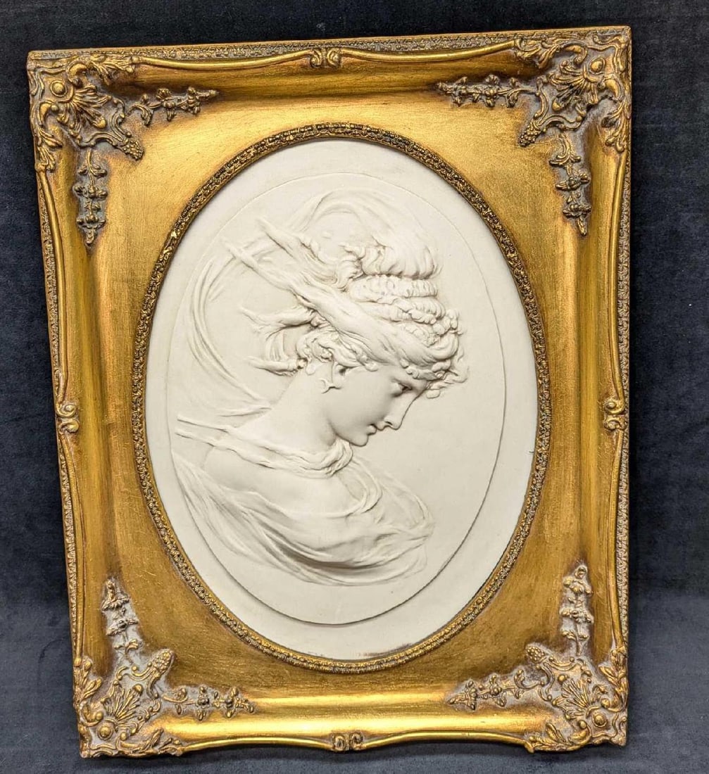 Framed Louis Alexandre Bottee Base Marble Relief (1 of 6)