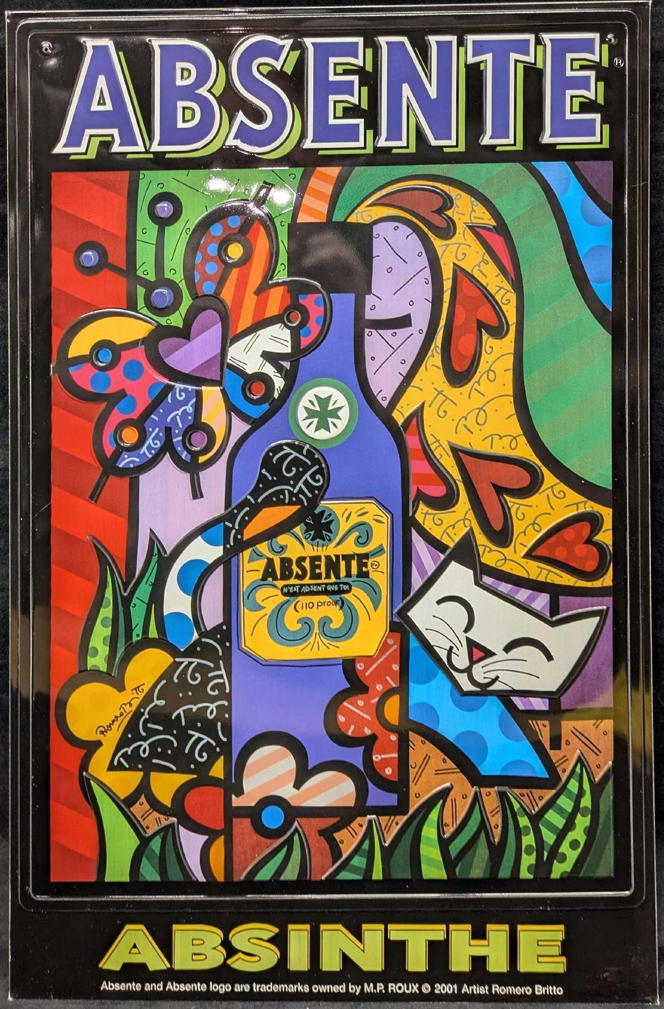 Absente Absinthe Metal Poster By Romero Britto D (1 of 3)