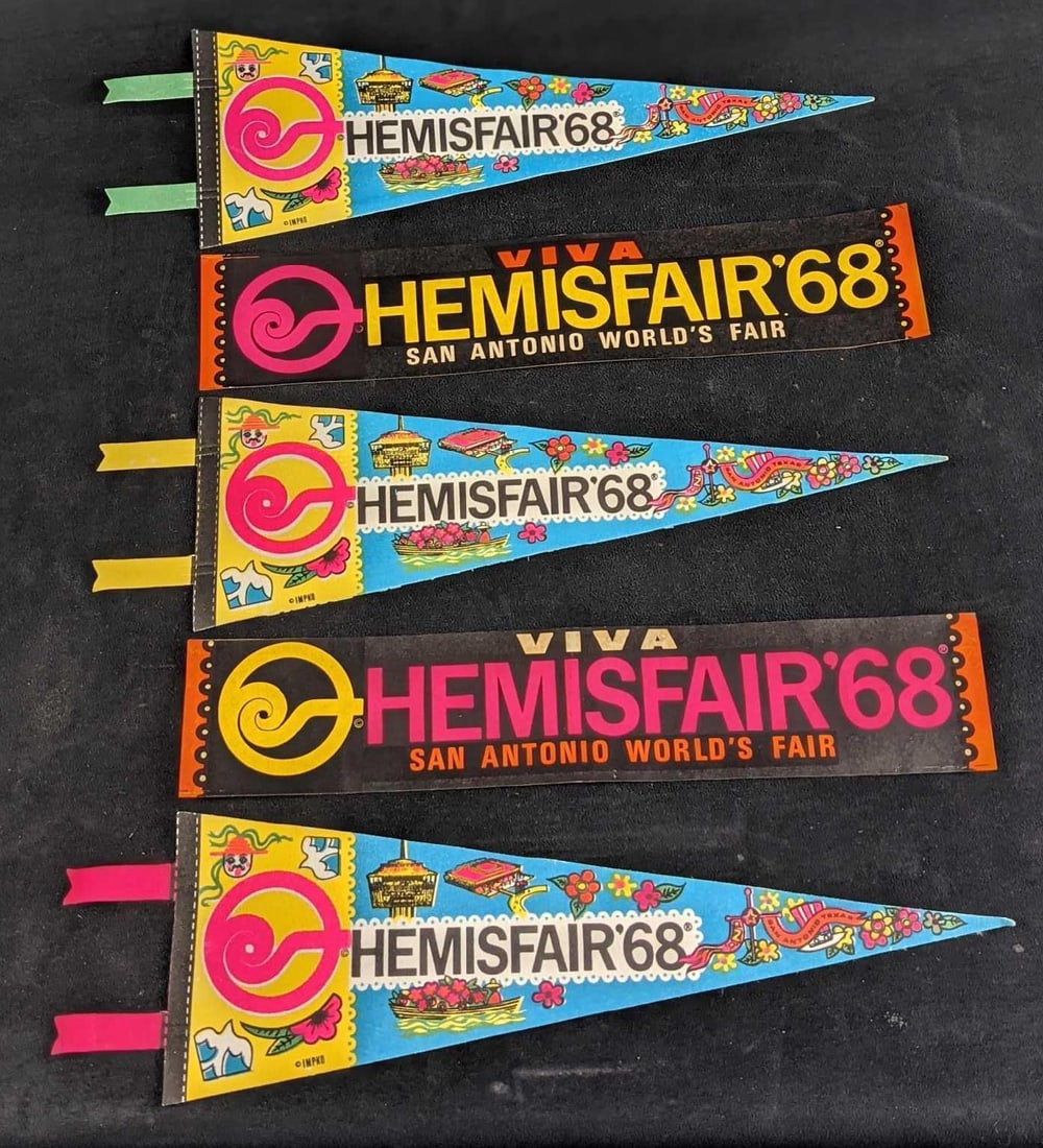 HemisFair '68 Worlds Fair Banners And Bumper Stickers (1 of 7)