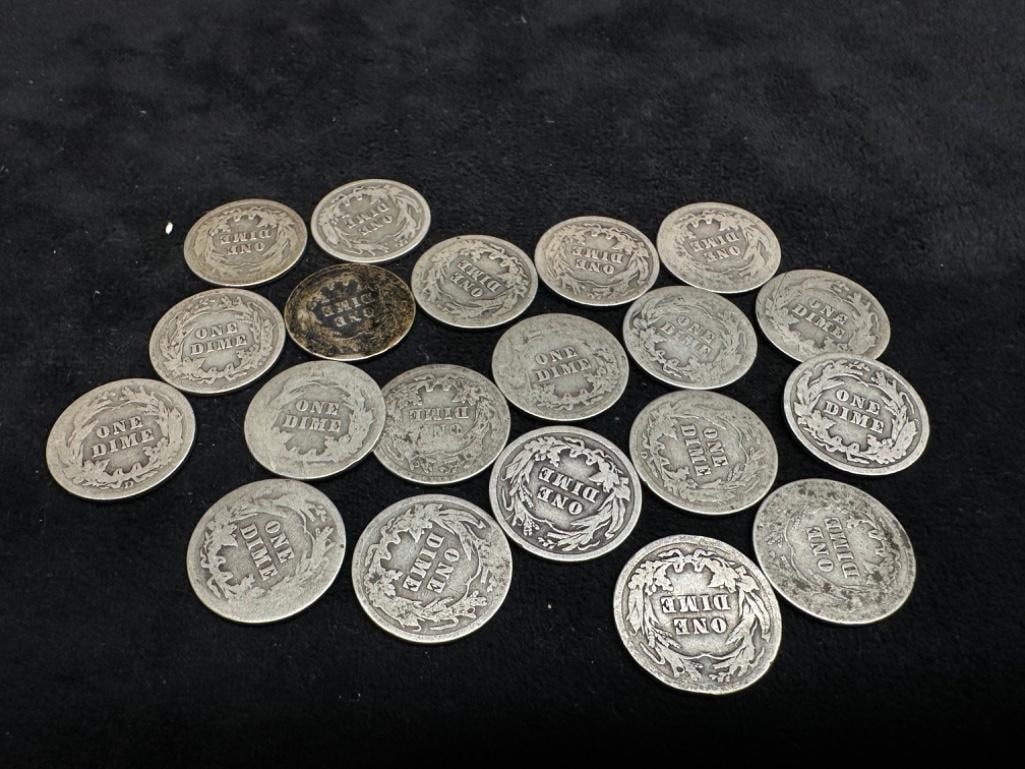 Lot of 20 Barber Dimes (1 of 2)