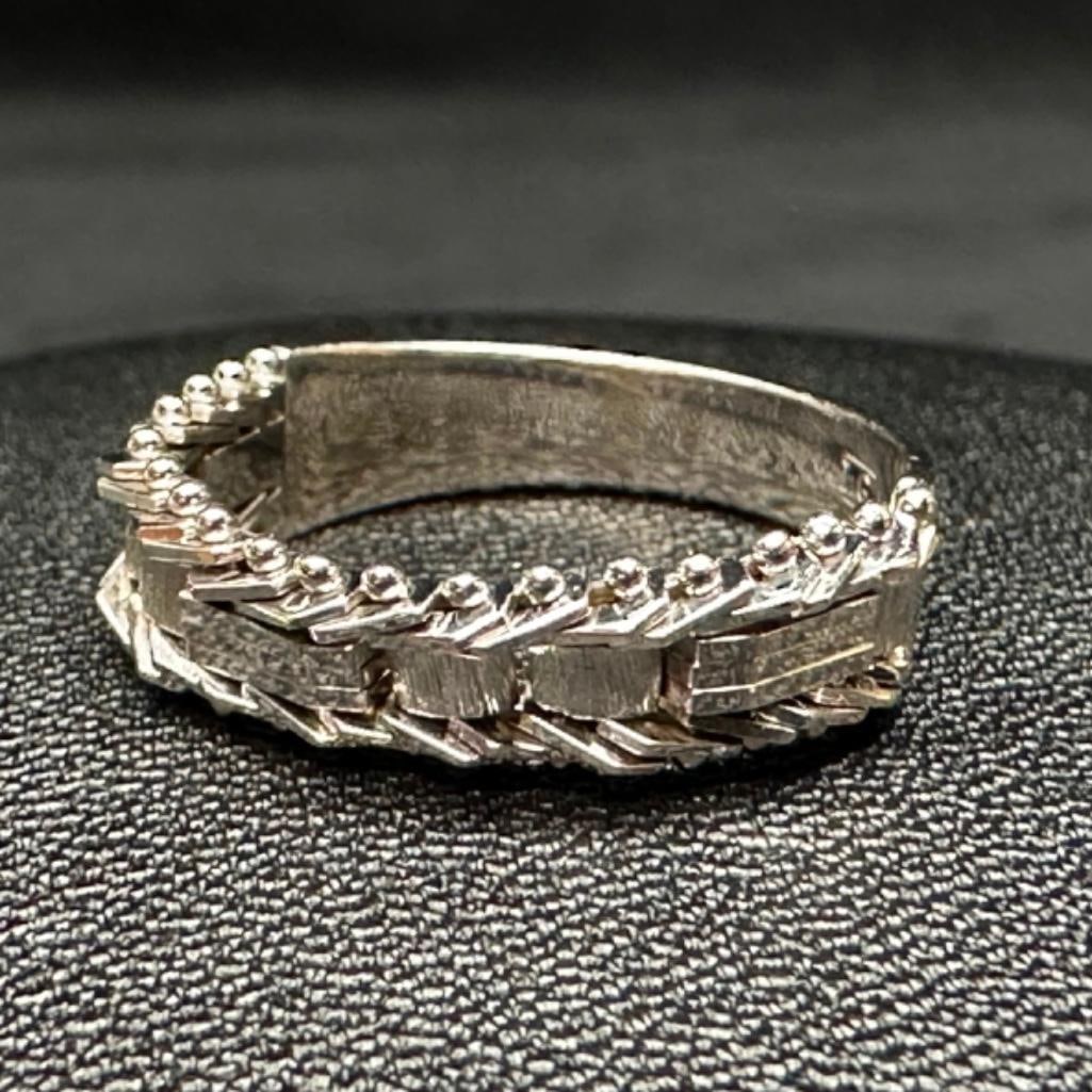14k Gold Half Chain Ring (1 of 3)