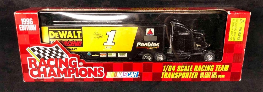 #1 Hermie Sadler Racing Champions NASCAR 1996 Dewalt 1:64 Scale Racing Team Transporter (1 of 5)