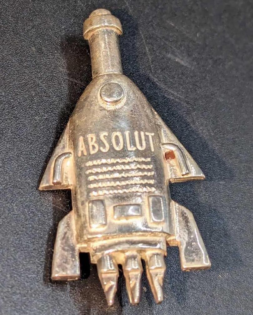Sterling Silver Brooch Absolut Vodka Bottle Rocket C (1 of 4)