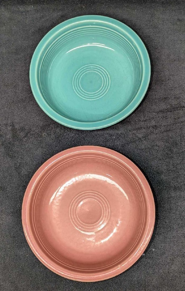 2 Fiestaware Peony And Turquoise Soup Bowls (1 of 7)