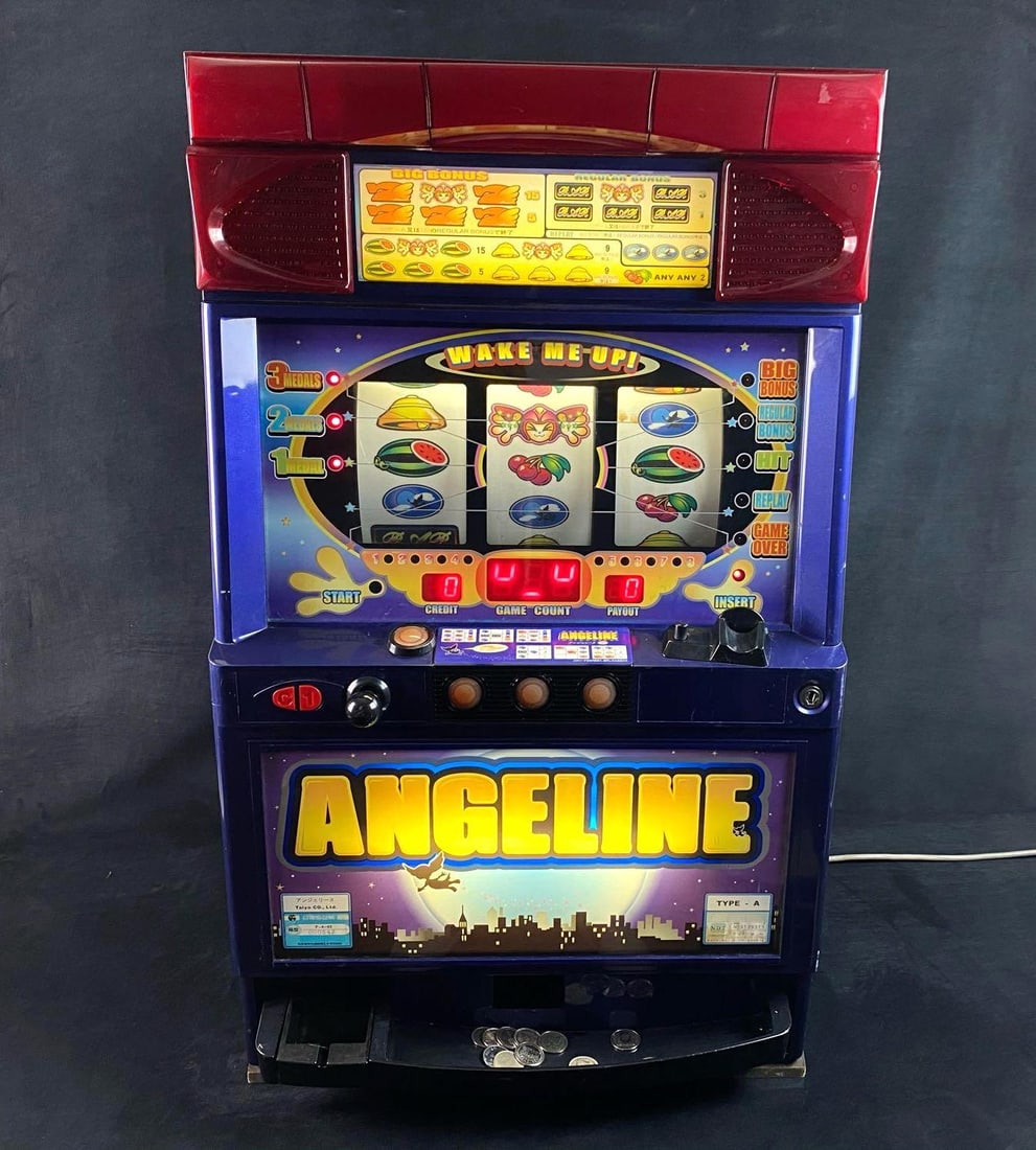 Pachislo Slot Machine "ANGELINE" Quarter & Token Operated Slot Machine (1 of 15)
