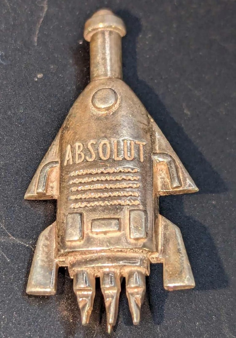 Sterling Silver Brooch Absolut Vodka Bottle Rocket G (1 of 4)