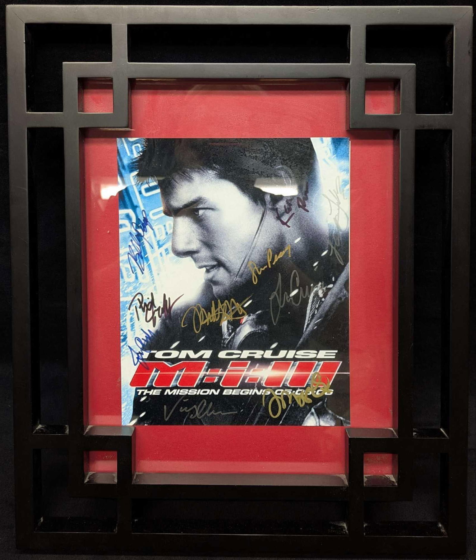 Mission Impossible III Tom Cruise Phillip Seymour Hoffman Cast Autographed Mini Poster: Mission Impossible III Tom Cruise Phillip Seymour Hoffman Cast Autographed Mini Poster. This poster was signed by Tom Cruise, Phillip Seymour Hoffman, Ving Rhames, Laurence Fishburne, Billy Crudup, Ke