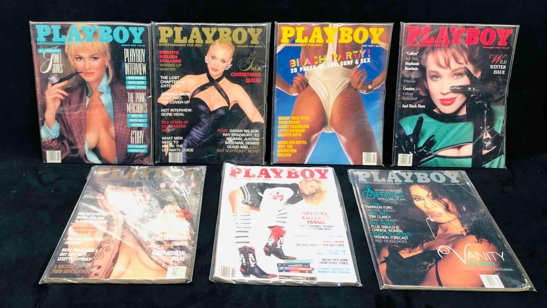Seven Vintage Playboy Issues From 1987 & 1988 (1 of 9)