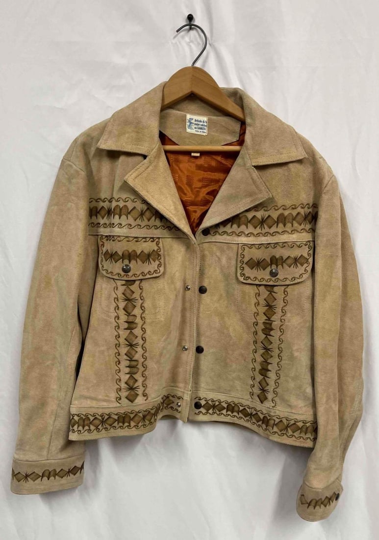 Vintage Chamois Suede Jacket Size 42 Made In Mexico (1 of 12)
