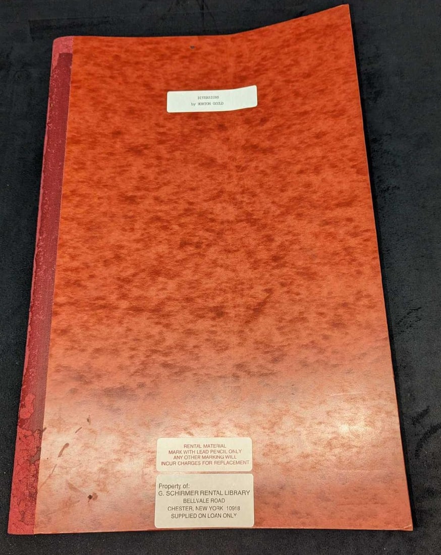 Full Score Sheet Music Morton Gould Diversions (1 of 4)