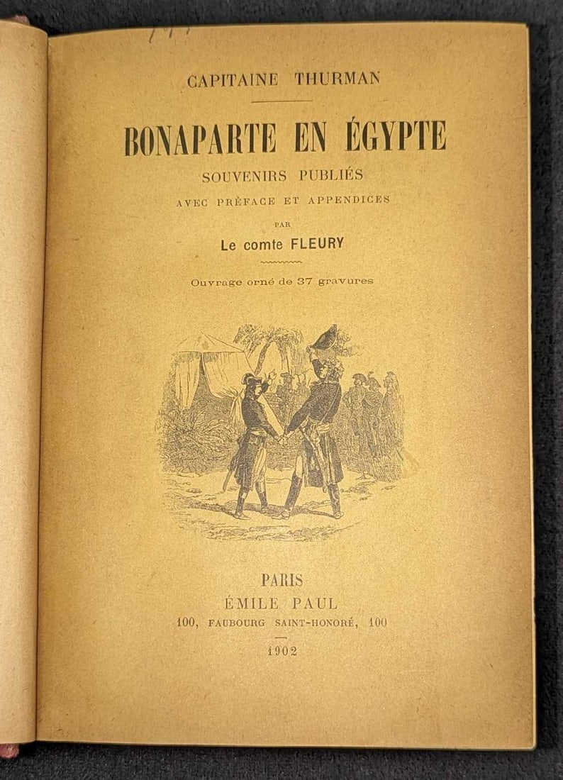 1902 Bonaparte En Egypte Souvenirs Publies Hardcover (1 of 8)