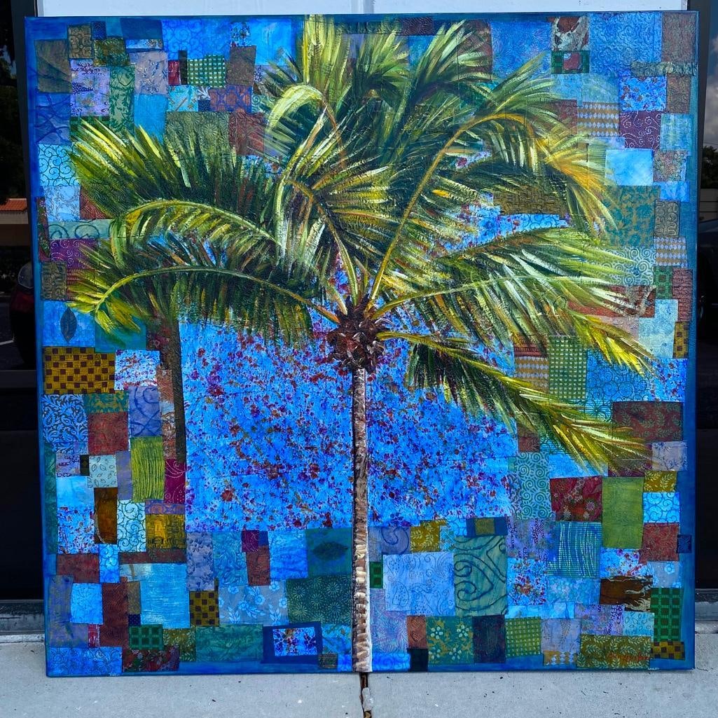 Large Maria Reyes Jones Mixed Media on Canvas (1 of 6)