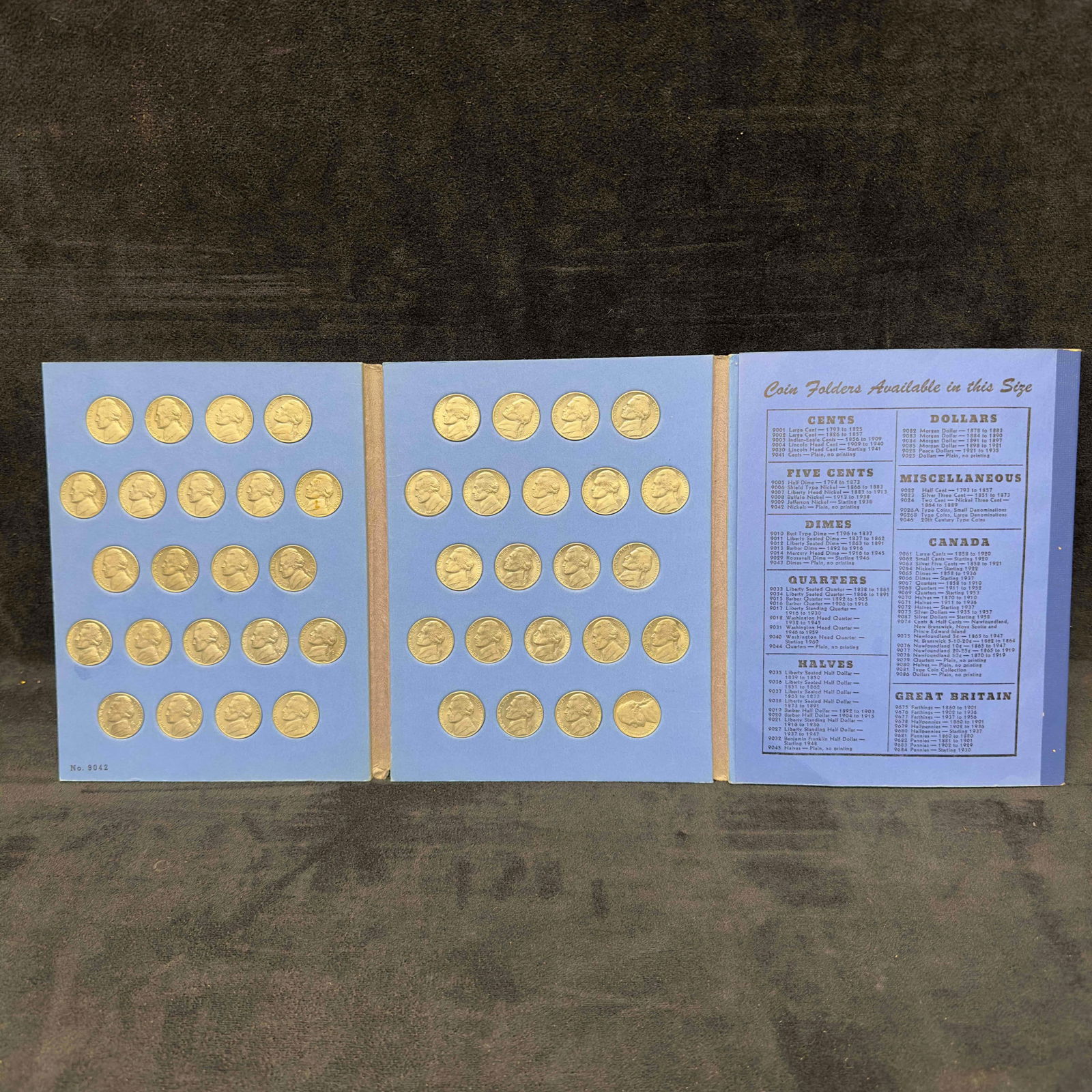 Jefferson and Buffalo Nickel Collection Lot of 39 Thirty Nine Nickels Coins with Coin Folder (1 of 8)