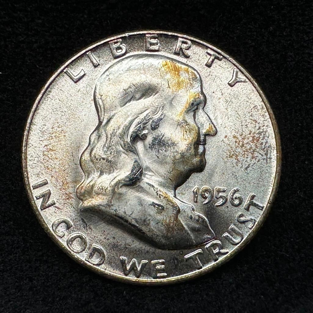 1956 P Franklin Silver Half-Dollar (1 of 2)