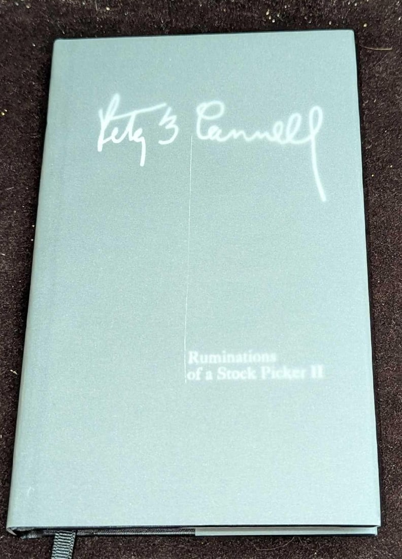 Peter Cannell Signed Card With Ruminations of a Stock Picker II Hardcover: Peter Cannell Signed Card With Ruminations of a Stock Picker II Hardcover. The book is signed signed, but it comes with a short, typed letter that is signed by the writer. The book was released in 200