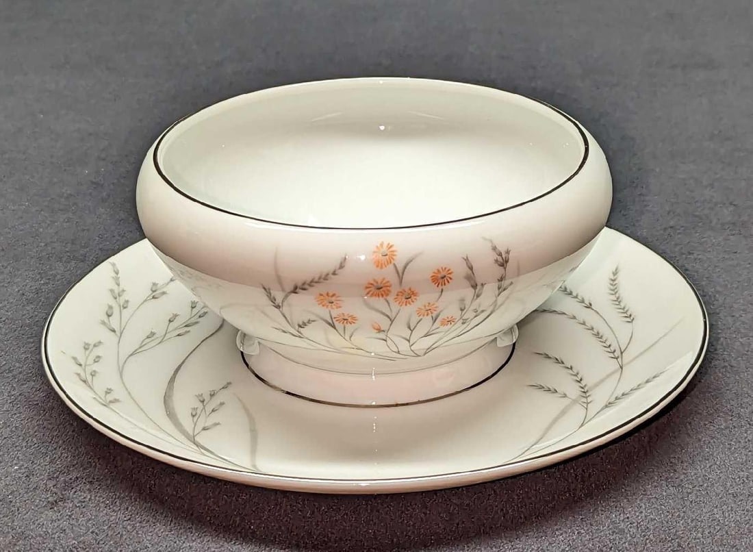 Retired Jyoto China Spring  Soup Bowl W Under Plate (1 of 7)