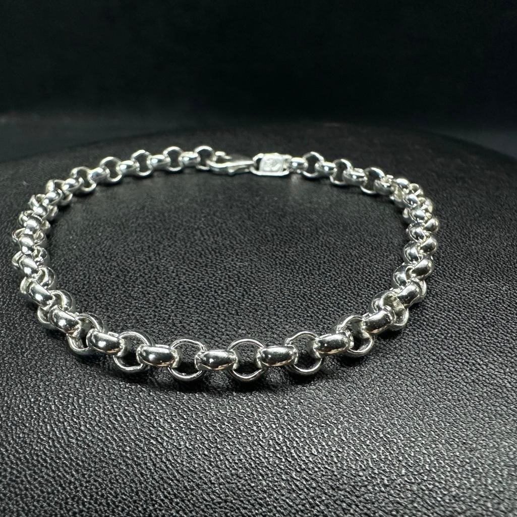 Sterling Silver Cable Chain Bracelet (1 of 2)