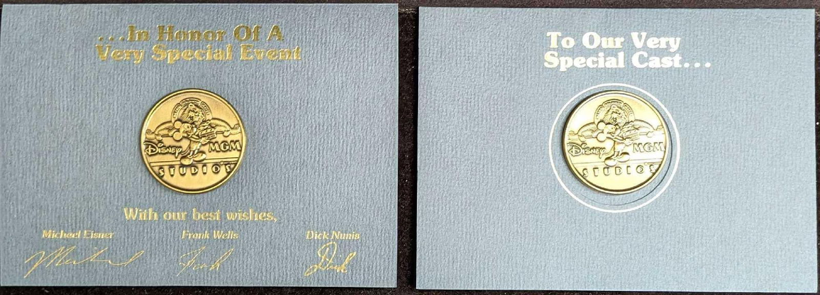 2 Walt Disney MGM Studios Cast Member Tokens (1 of 6)