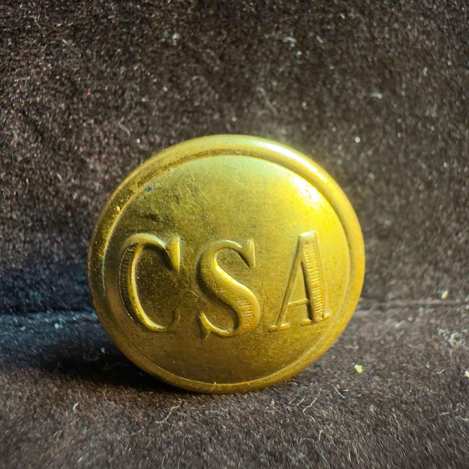 CSA Veteran's Waterbury Button Civil War Relic (1 of 11)