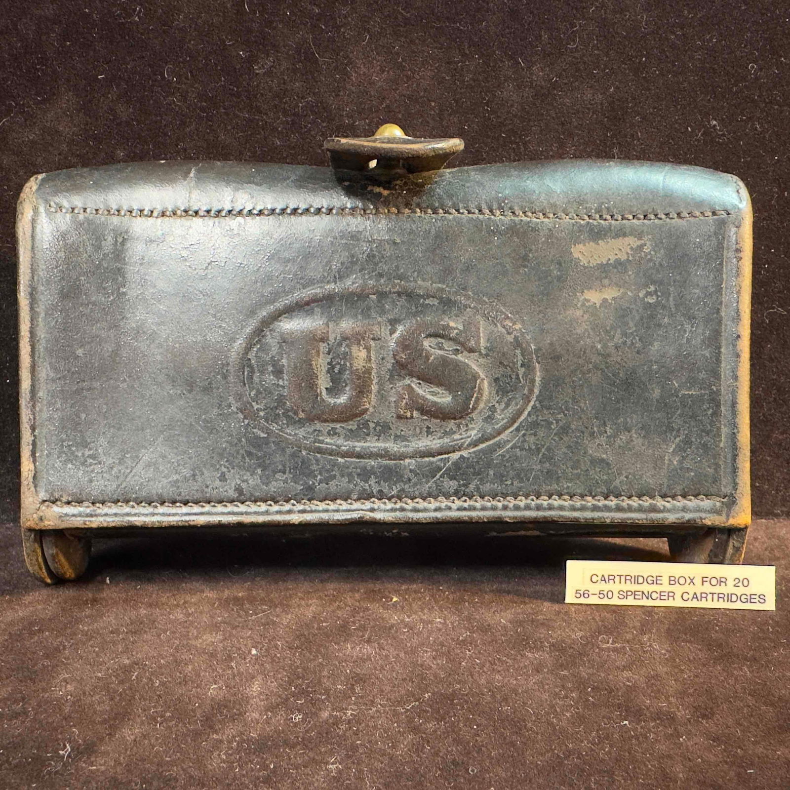 Original US Civil War Cartridge Box Pouch for 20 Spencer Cartridges (1 of 13)