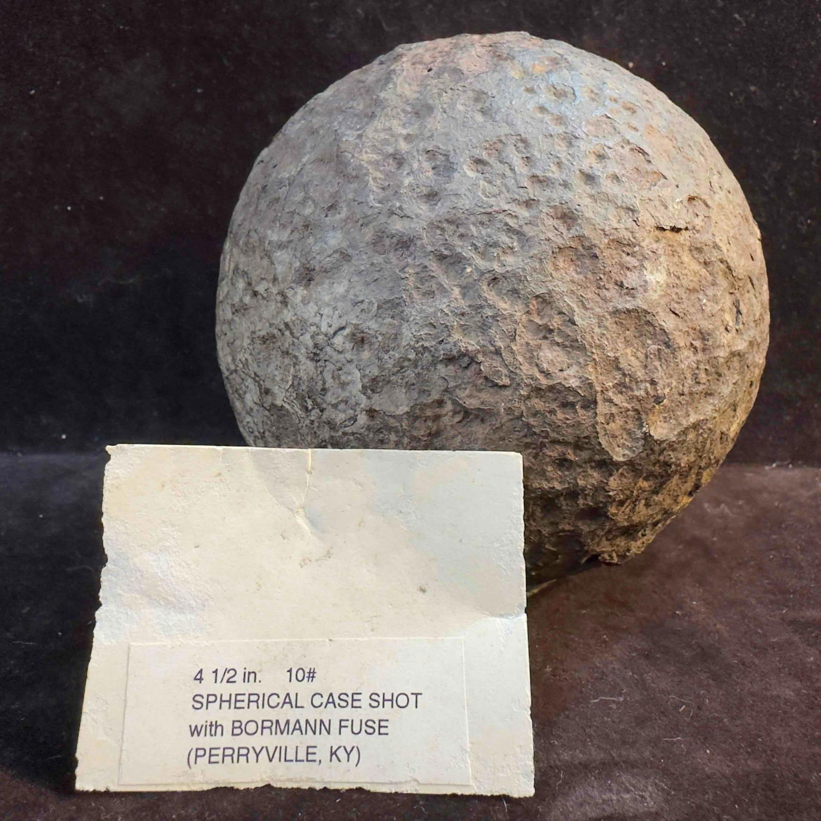 Spherical Case Shot with Bormann Fuse Civil War Relic Cannon Ball Artillery (1 of 10)