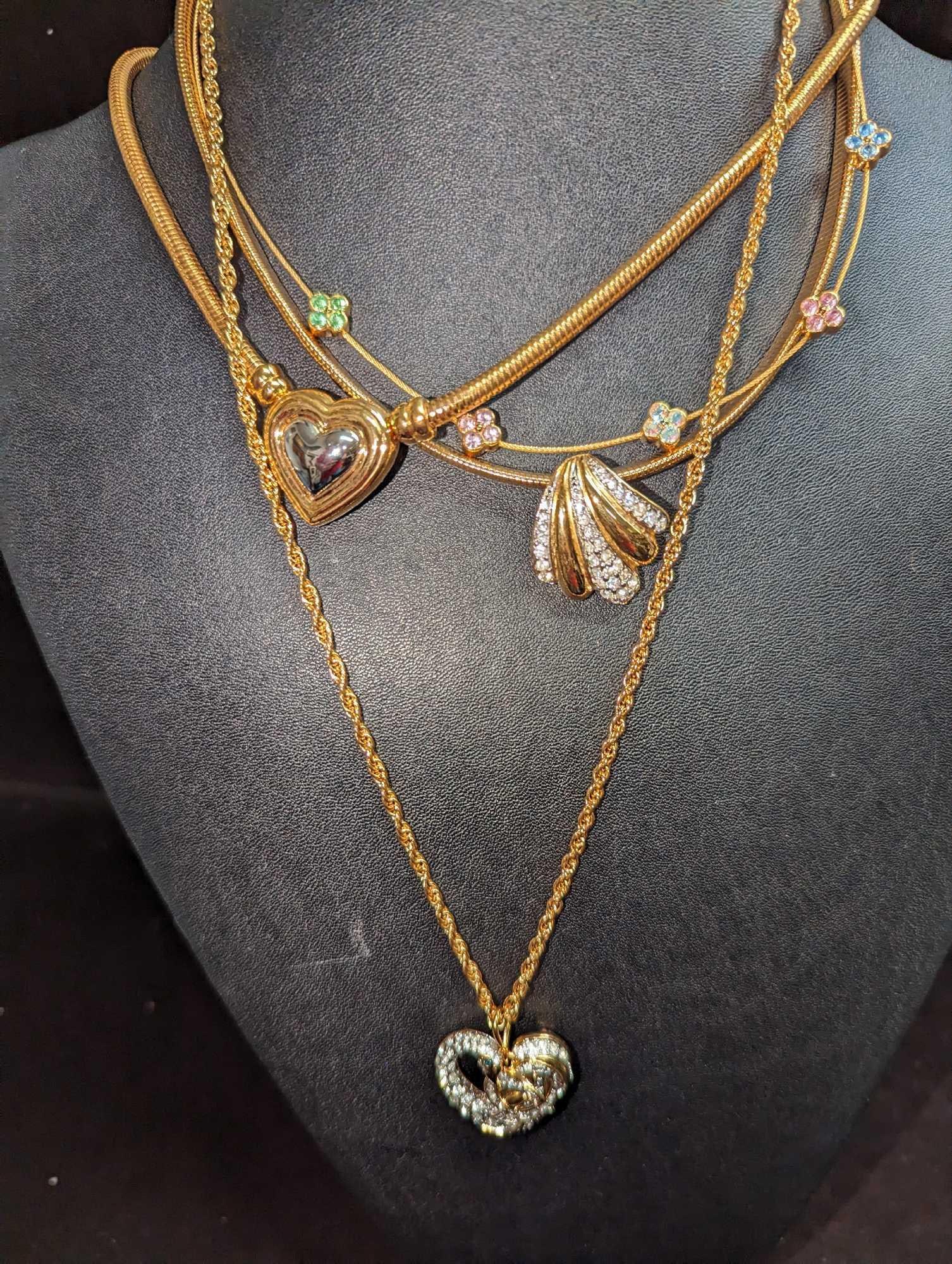 Assorted Gold Tone Joan Rivers Nolan Miller Necklaces (1 of 9)