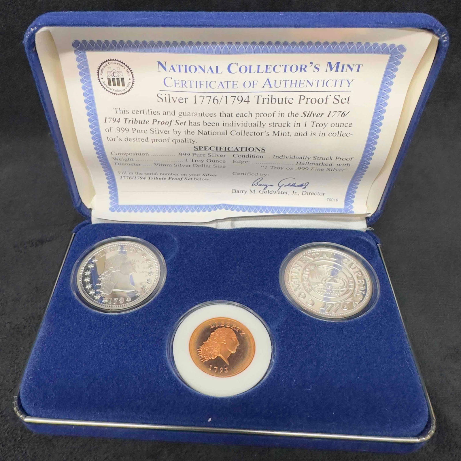1776/1794 National Collectors Mint Silver Tribute Proof Set (1 of 12)