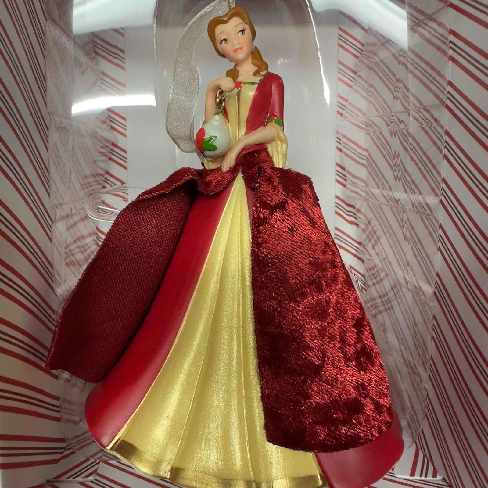 Disney Hallmark Christmas Belle Beauty and the Beast Porcelain Ornament (1 of 10)