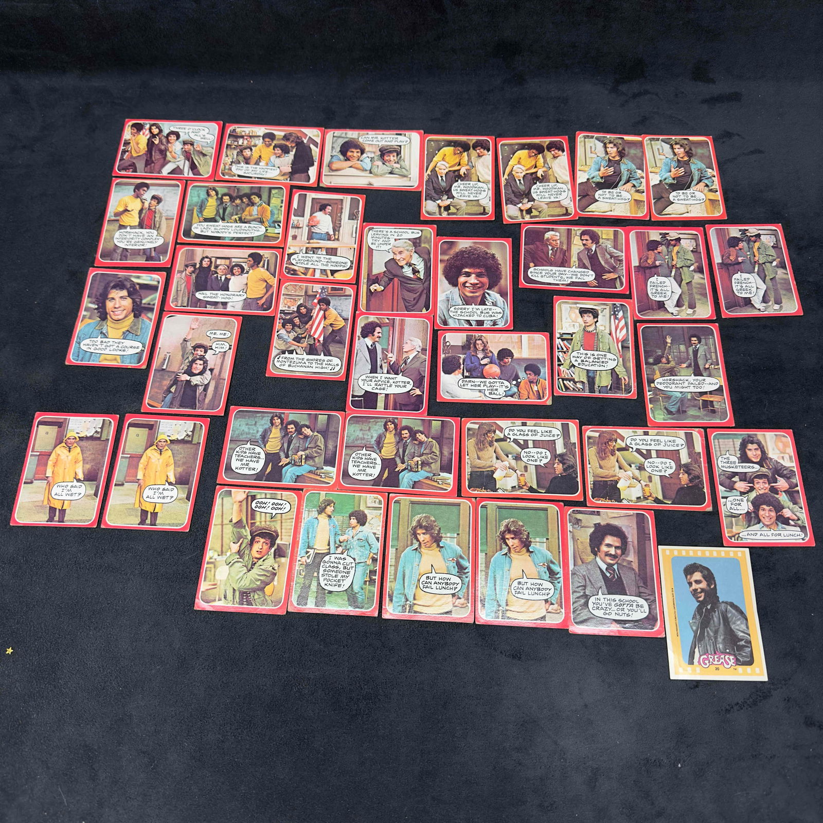 1976 Topps Welcome Back Kotter John Travolta Lot of 35 Trading Cards (1 of 6)