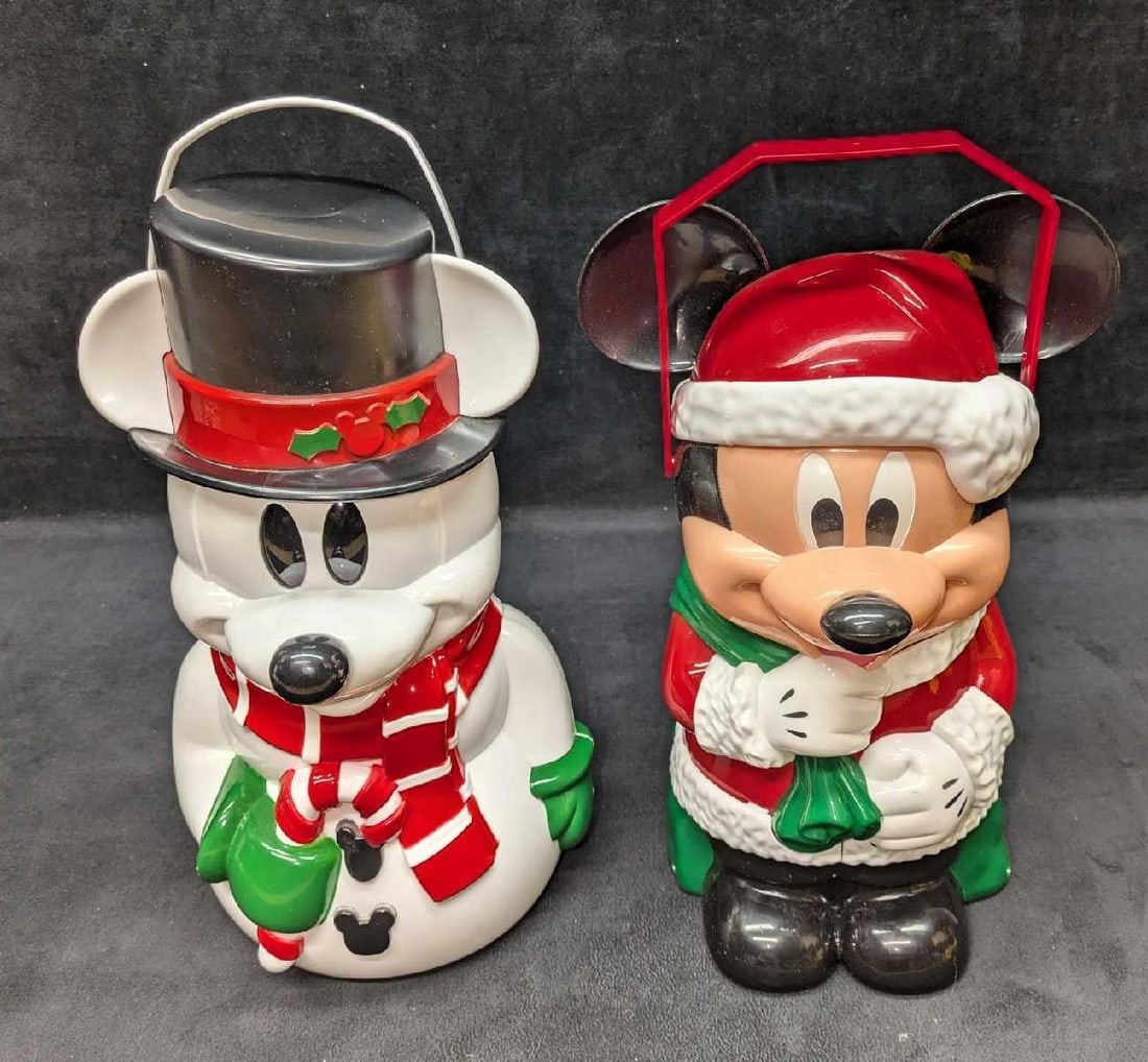 Disney Parks Santa & Snowman Mickey Mouse Buckets (1 of 6)