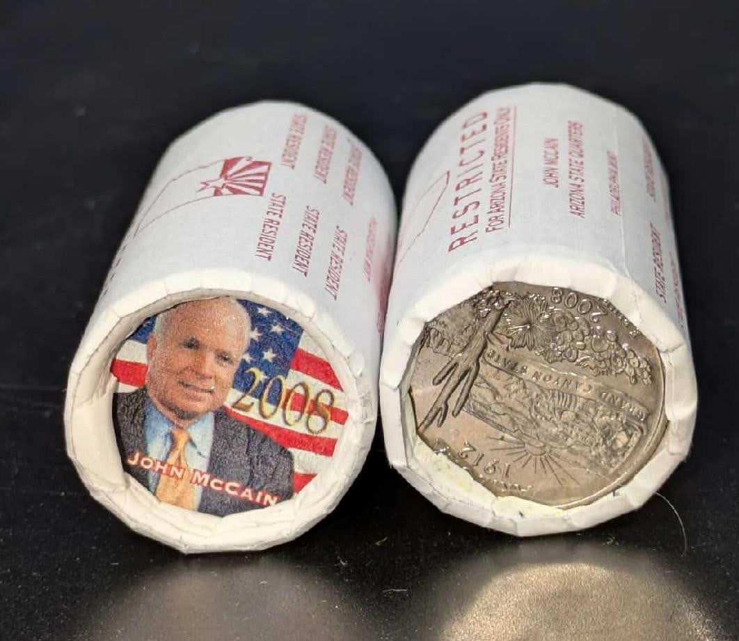 2 Rolls Of Rare 2008 Arizona John McCain Quarters A (1 of 4)