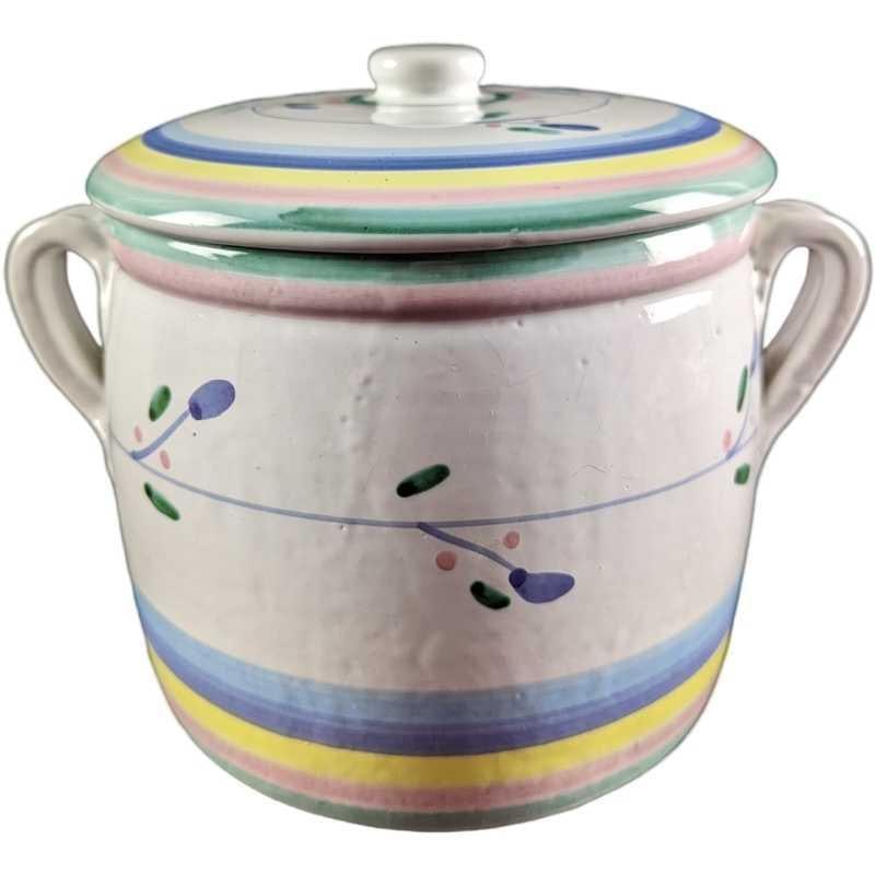 Caleca Hand-Painted Italian Cookie Jar With Lid (1 of 8)