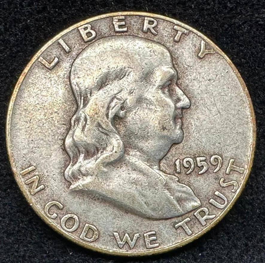1959 P Franklin Silver Half-Dollar (1 of 2)